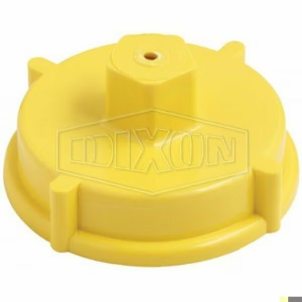 Thermoplastic Hydrant Cap, 2-1/2 in FNST NH, Polycarbonate Glass, Yellow, Dixon, Mfr#: PFCW250F-Y
